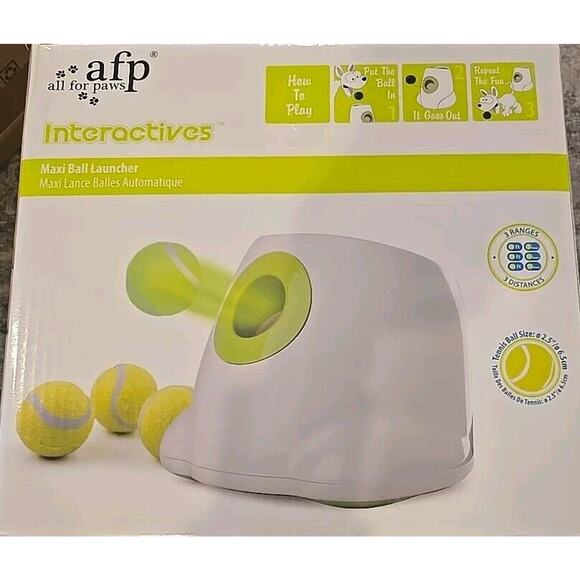 Automatic MAXI Dog Ball Thrower - Interactive Launcher, Fetch Toy NEW 6 BALLS - Picture 5 of 9